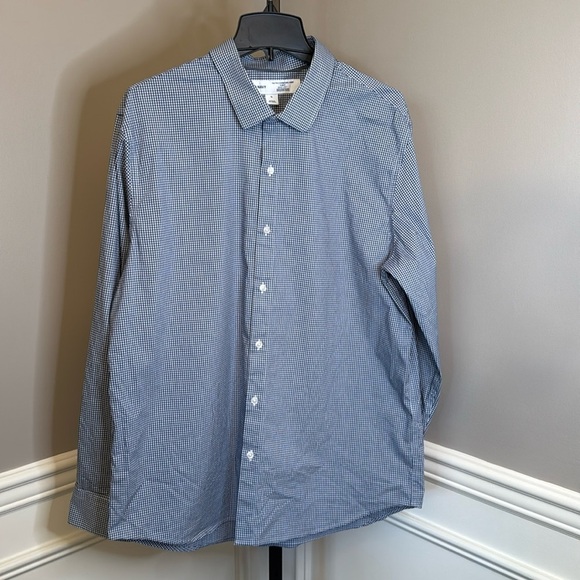Old Navy Other - Old Navy pro signature shirt slim fit size extra large in navy & white checkered